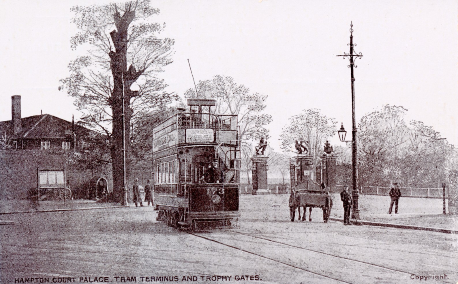 Hampton Court,trams,gates